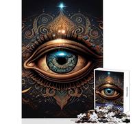 Puzzles for Adults 1000 Piece Third Eye Perception Brain Teaser Game Difficult Challenge Anti-Stress Toys Fun Activities at Home (38X26cm)