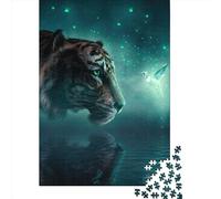 Puzzles for Adults 1000 Piece Tiger And Humming Bird Creative Wooden Puzzles-Puzzle Hands-on Game Jigsaw-Family Decoration 1000pcs (75x50cm)