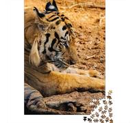 Puzzles for Adults 1000 Piece Tiger Cub Resting Puzzle for Adults Relaxing Games Staycation Kill Time Unique Birthday And Xmas Gifts 70x50cm/1000pcs