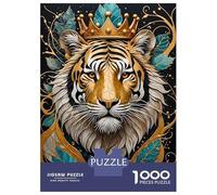 Puzzles for Adults 1000 Piece Tiger Golden Kintsugi Puzzle for Adults Relaxing Games Staycation Kill Time Unique Birthday And Xmas Gifts 52x38cm/1000pcs