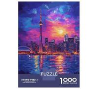 Puzzles for Adults 1000 Piece Toronto Skyline at Sunset Jigsaw Brain Teaser Game Presents for Women Unique Birthday And Xmas Gifts 52x38cm/1000pcs