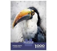 Puzzles for Adults 1000 Piece Toucan Beauty Watercolor Jigsaws for Adults Brain Teaser Game Analysis And Logic Fun at Home Activities, 52x38cm/1000pcs