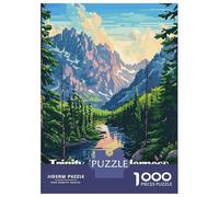 Puzzles for Adults 1000 Piece Trinity Alps Wilderness USA Landscape Art Jigsaw for Adults Relax Games Difficult Hard Unique Birthday And Xmas Gifts 52x38cm/1000pcs
