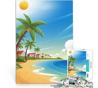 Puzzles for Adults 1000 Piece Tropical Beach Paradise Challenging Game and Family Play Birthday Present, Gifts, Wall Art 26x38cm