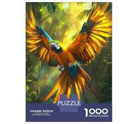 Puzzles for Adults 1000 Piece Tropical Majestic Macaw in Rainforest Puzzle for Adults Brain Teaser Game Home Decoration Christmas Birthday Gifts 38x26cm/1000pcs