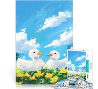 Puzzles for Adults 1000 Piece Two Ducks in a Meadow Dekomprimierendes intellektuelles Lernspielzeug Für Paare geeignet75x50cm
