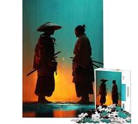 Puzzles for Adults 1000 Piece Two Samurai Warriors Face Off Help The Brain Exercise Analysis And Logic Hands-on Game for And from 14 Years And over (38x52cm)