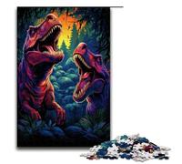 Puzzles for Adults 1000 Piece Tyrannosaurus Rex Looking for Prey Pattern Assembly Help The Brain Exercise Addictive Toys to Cultivate Patience 75x50cm