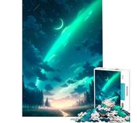 Puzzles for Adults 1000 Piece Under The Aurora Educational Game Learning Educational Toys Secret Santa Gifts Improve Memory (Size 38x26cm)