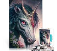 Puzzles for Adults 1000 Piece Unicorn Illusion Made of cardboard for 14+ Educational games Home decoration Secret Santa Gifts。size：38x52cm/14.96x20.47inch