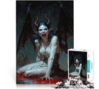 Puzzles for Adults 1000 Piece Vampire Dekomprimierendes intellektuelles Lernspielzeug Wunschliste mit dem Weihnachtsmann75x50cm