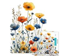 Puzzles for Adults 1000 Piece Watercolor Flowers Help The Brain Exercise But Fun And Humorous Toy Wall Decor for And from 14 Years And over (50x75cm)
