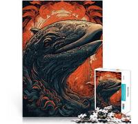Puzzles for Adults 1000 Piece Whale Fish Sweet Trainieren Sie Ihr Gehirn und Ihre Hände Eltern-Kind-Interaktion75x50cm