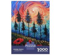 Puzzles for Adults 1000 Piece Whispering Poppies A Whimsical Forest Scene Jigsaw for Adults Relax Games Difficult Hard Unique Birthday And Xmas Gifts 38x26cm/1000pcs