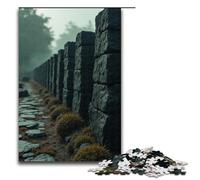 Puzzles for Adults 1000 Piece Wild Grass Covered The Old Stone Wall Pattern Assembly Help The Brain Exercise Addictive Toys to Cultivate Patience 1000 PCS(75x50cm)