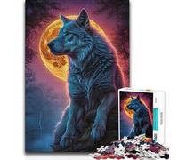 Puzzles for Adults 1000 Piece Wolf Werewolf Landscape Educational Family Game Home Art Decor Gift For Birthdays 38x26cm(1000pcs)