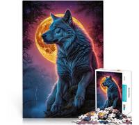 Puzzles for Adults 1000 Piece Wolf Werewolf Landscape Herausfordernd Schwierig Verbessern Sie das Gedächtnis75x50cm