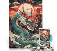 Puzzles for Adults 1000 Piece Wrath Of Sea Dragons Lernspielzeug für die ganze Familie für Heimdekoration75x50cm