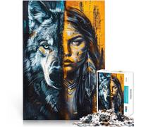 Puzzles for Adults 1000 Piece Yellow Native American Stressabbau-Spielzeug denn eignet sich ideal als Geschenk für die ganze Familie52x38cm