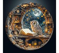 Puzzles for Adults 1000 Pieces, 26.6 * 26.6in Moonlight Owl Jigsaw Puzzles | Impossible Challenging Puzzles for Adults, Unique Christmas & Birthday Gift for Puzzle Lovers