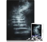 Puzzles for Adults 1000 Pieces A Glowing Staircase Floating Upward Into A Dark Void Relaxing Games Difficult Challenge Gift For Birthdays Size 50x75cm