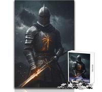 Puzzles for Adults 1000 Pieces A Mighty Medieval Knight Relaxing Games Difficult Challenge Gift For Birthdays Size 38x26cm