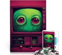 puzzles for adults 1000 pieces A TV Blob learning educational 26x38cm with Fully Interlocking Randomly Shaped Pieces for and Age 14 Years Up