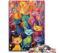 Puzzles for Adults 1000 Pieces Abstract Art Cat Educational Games Educational Game for Birthday, Chrismas for And Age 14 50x75cm