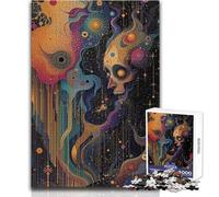 Puzzles for Adults 1000 Pieces Abstract Skull And Cosmic Entities Relaxing Games Difficult Challenge Gift For Birthdays Size 38x26cm