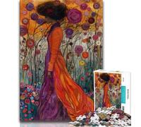 Puzzles for Adults 1000 Pieces Abstract Woman Adult Jigsaw,Staycation Kill Time with Fully Interlocking Randomly Shaped Pieces (size 38x26cm)