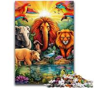 Puzzles for Adults 1000 Pieces African Animals Adult Jigsaw,Educational Games Wall Decoration Unique Birthday And Xmas Gifts (26x38cm)