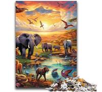 Puzzles for Adults 1000 Pieces African Animals Puzzles for Teenagers,Fun Present & Activity for Home,Toy for Rainy Days (75x50cm)