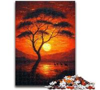 Puzzles for Adults 1000 Pieces African Grasslands Adult Puzzles,Educational Games Home Decoration Suitable for Desktop Decoration (50x75cm)