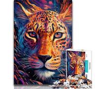 Puzzles for Adults 1000 Pieces African Leopard 1000 Pieces for Teenagers,Stress Reliever Staycation Kill Time Parent-child Interaction 38x26cm