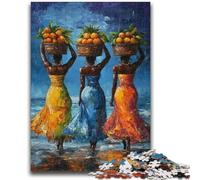 Puzzles for Adults 1000 Pieces African Woman Educational Games Home Decoration Educational Game for Birthday, Chrismas 50x75cm