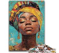 Puzzles for Adults 1000 Pieces African Woman Help The Brain Exercise Addictive Toys to Cultivate Patience Parent-child Interaction 50x75cm