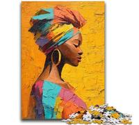 Puzzles for Adults 1000 Pieces African Woman Puzzles for Adults,Stress Reliever Difficult Challenge Home Decoration Toys (75x50cm)