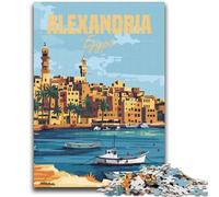 Puzzles for Adults 1000 Pieces Alexandria Egypt 1000 Pieces for Teenagers,Stress Reliever Staycation Kill Time Parent-child Interaction (50x75cm)