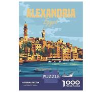 Puzzles for Adults 1000 Pieces Alexandria Egypt Jigsaws for Adults Brain Teaser Game Analysis And Logic Unique Birthday And Xmas Gifts 38x26cm/1000pcs