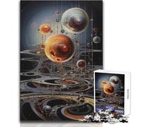Puzzles for Adults 1000 Pieces Alien Architecture No Relaxing Games Difficult Challenge Gift For Birthdays Size 38x26cm