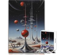 Puzzles for Adults 1000 Pieces Alien Architecture No Relaxing Games Difficult Challenge Gift For Birthdays Size 50x75cm