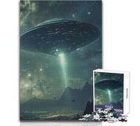 Puzzles for Adults 1000 Pieces Alien UFO Relaxing Games Difficult Challenge Gift For Birthdays Size 38x52cm