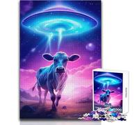 Puzzles for Adults 1000 Pieces Aliens Are Here Toy Intellectual Game Presents for Women Gift Birthday Size 38x26cm