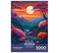 Puzzles for Adults 1000 Pieces Amazing Landscape Japan Jigsaws for Adults Brain Teaser Game Analysis And Logic Unique Birthday And Xmas Gifts 38x26cm/1000pcs