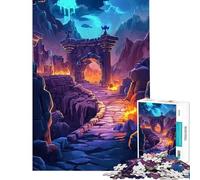 Puzzles for Adults 1000 Pieces Ancient Ruins Gateway for Educational Game Challenge Toy Hands-on Game Stress Reliever Funny Gifts (Size 38x52cm)