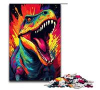Puzzles for Adults 1000 Pieces Angry Dinosaur Impossible Puzzle Family Game Stress Reliever Difficult Challenge 1000 PCS(75x50cm)