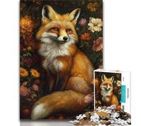 Puzzles for Adults 1000 Pieces Animal Fox 1000 Piece Puzzle,Educational Games Home Decoration Suitable for Desktop Decoration 38x26cm