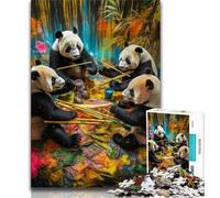 Puzzles for Adults 1000 Pieces Animal Panda 1000 Pieces for Teenagers,Stress Reliever Staycation Kill Time Parent-child Interaction 38x26cm