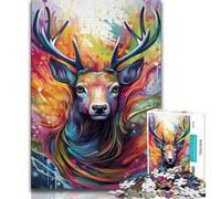 Puzzles for Adults 1000 Pieces Animal Reindeer 1000 Piece Jigsaw,Educational Stress Relief Toy Gifts for Friends And Family (size 38x26cm)