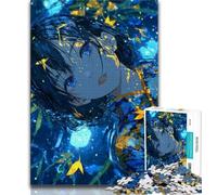 Puzzles for Adults 1000 Pieces Anime Flower Girl Adult Jigsaw,Staycation Kill Time with Fully Interlocking Randomly Shaped Pieces (size 38x26cm)